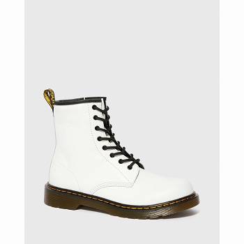 Dr Martens 1460 Kožené Lace Up - Biele Cizmy Detske, D415SK